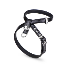 Black Saint Tropez X-Harness in Synthetic Fiber