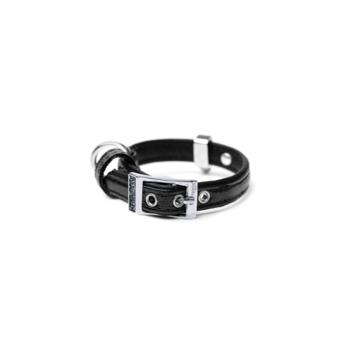 Black Saint Tropez Collar in Synthetic Fiber | MyFamily