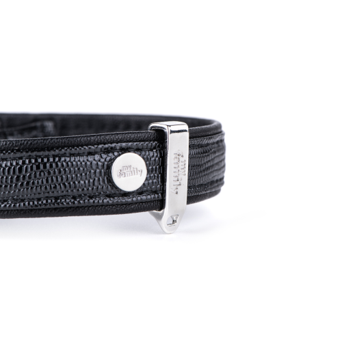 Black Saint Tropez Collar in Synthetic Fiber | MyFamily