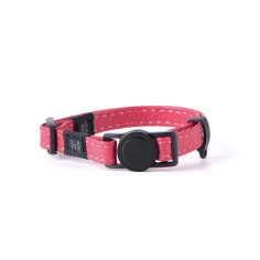 Collier pour Chat Firenze en Cuir Véritable Fuchsia | MyFamily