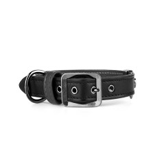 Total Black Hermitage Collar in Genuine Leather | MyFamily