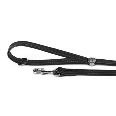 Total Black Hermitage Leash in Genuine Leather | MyFamily
