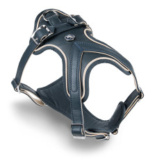 Hermitage H-Harness in Genuine Leather Blue and Cream