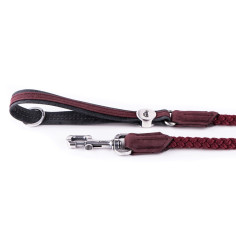 Laisse pour Chien Myfamily London en Similicuir Violet et Corde