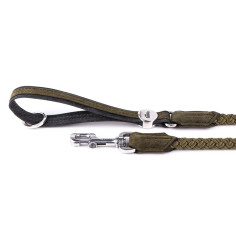 Laisse pour Chien Myfamily London en Similicuir Vert et Corde