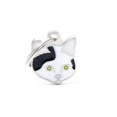 Friends Black and White European Cat ID Tag | MyFamily