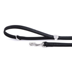 Black Saint Tropez Leash in Synthetic Fiber | MyFamily