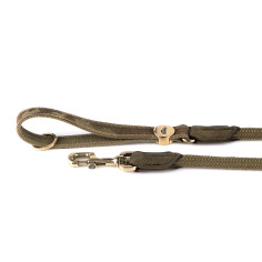MyFamily West Point Dog Leash in Green Camouflage Mixed Cotton and Rope