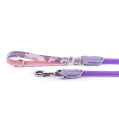 Laisse pour Chien MyFamily West Point en Coton Mélangé et Corde Camouflage Rose