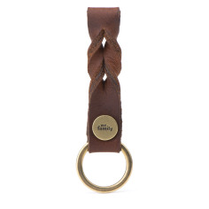 Porte-clé Ascot en Cuir Gras Italien Brun