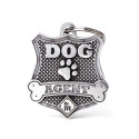 Bronx Dog Agent Badge ID Tag in Antique Silver