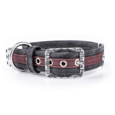 Collier pour Chien MyFamily London en Similicuir Violet
