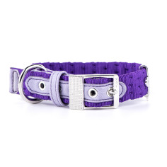 Collier pour Chien MyFamily Milano en Nylon Italien Haut de Gamme Violet