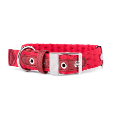 MyFamily Milano  Dog Collar in Premier Quality Italian Red Nylon