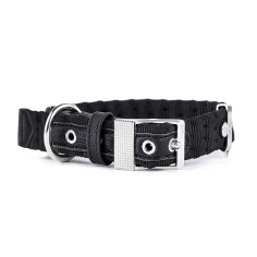 MyFamily Milano Dog Collar in Premier Quality Italian Black Nylon