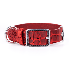Red Tucson Collar in Genuine Leather | MyFamily