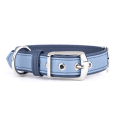 Light Blue Firenze Collar in Genuine Leather | MyFamily