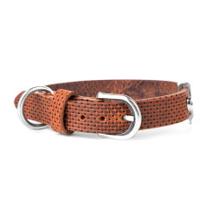 Brown Monza Collar in Genuine Leather | MyFamily