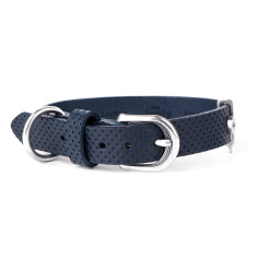 Collier Monza en Cuir Véritable Bleu | MyFamily