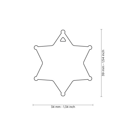 Bronx Sheriff Star ID Tag in English Brass | MyFamily