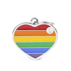 Médaille Rainbow Coeur Grand | MyFamily