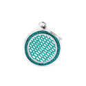 Shine Saint Tropez Turquoise Glitter Circle ID Tag