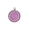 Shine Saint Tropez Lilac Glitter Circle ID Tag