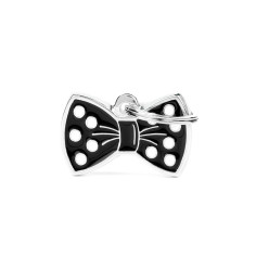 Charms Black Bow Tie ID Tag | MyFamily