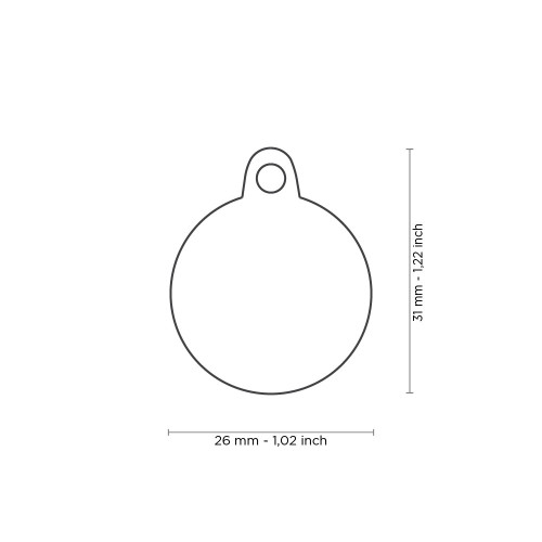 Bronx "Swag" Futuristic Circle ID Tag in English Brass | MyFamily