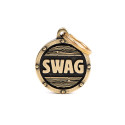Bronx "Swag" Futuristic Circle ID Tag in English Brass
