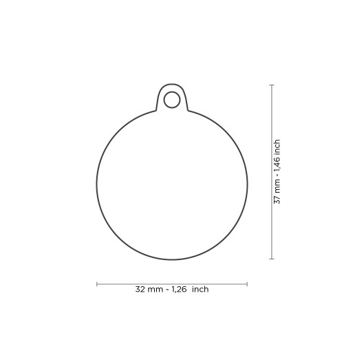 Bronx "Swag" Big Futuristic Circle ID Tag in English Brass  | MyFamily