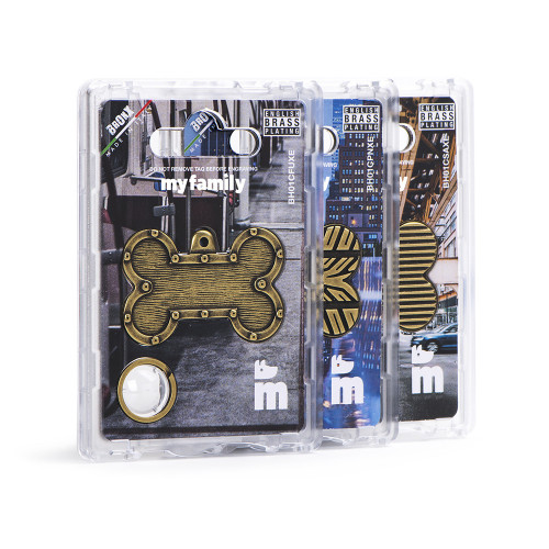 Bronx "Swag" Big Futuristic Circle ID Tag in English Brass  | MyFamily