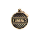 Bronx "The Legend" Circle with Studs ID Tag in English Brass
