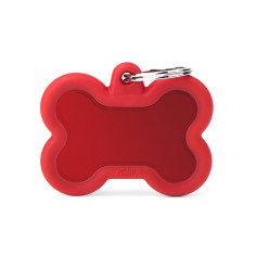 Médaille Hushtag Os Rouge en Aluminium avec Caoutchouc