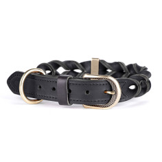 Black Ascot Collar in Leather | MyFamily
