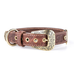 Brown El Paso Collar in Genuine Leather | MyFamily