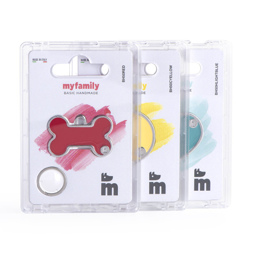 Basic Handmade Big Light Blue Heart ID Tag | MyFamily